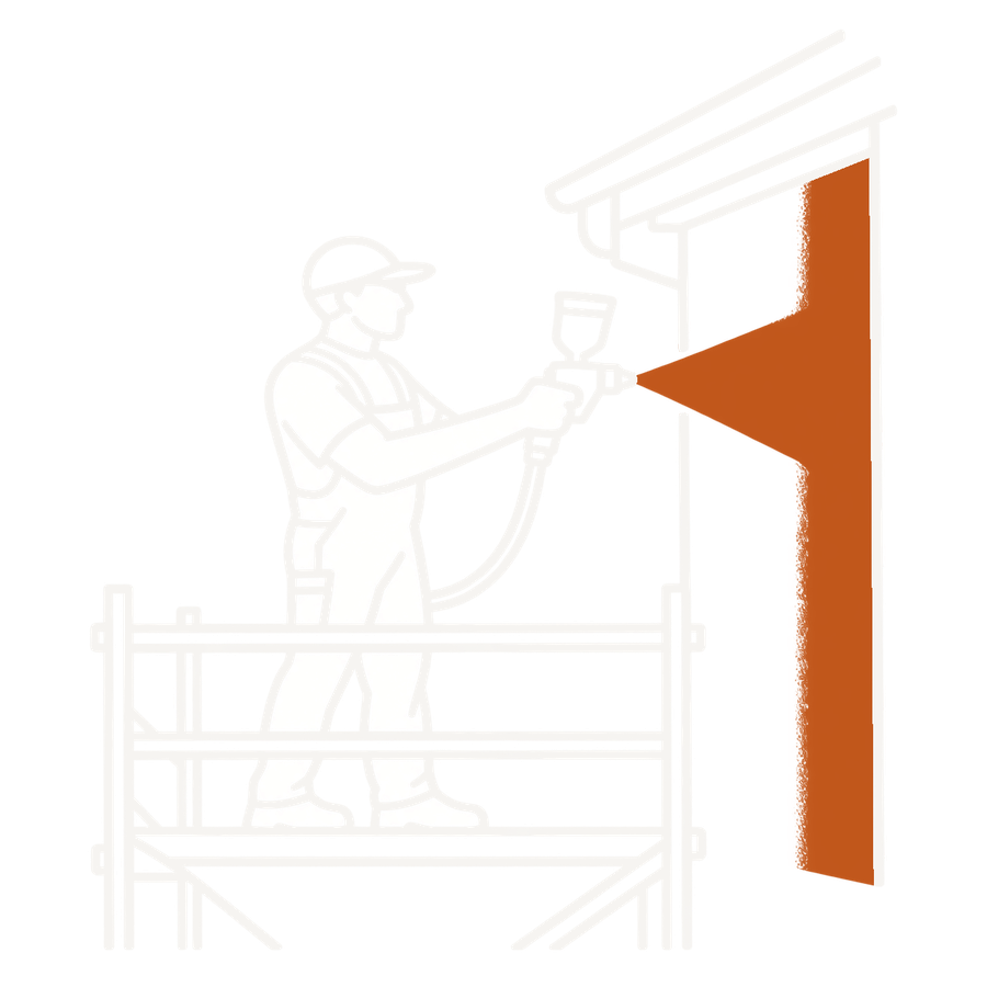 Ilustrácia: striekanie fasády